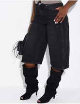 Bermuda large en jeans