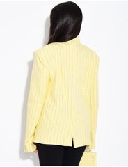 Blazer premium croisé à rayures