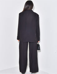 Blazer oversize en lin à nouer