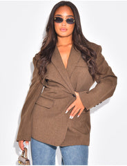 Blazer premium chiné effet cintré