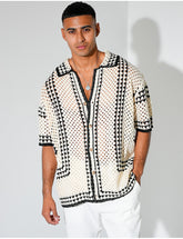 Chemise ajourée à motifs