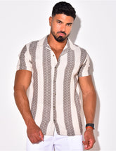 Chemise manches courtes à grosses rayures
