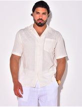 Chemise manches courtes à motifs losanges