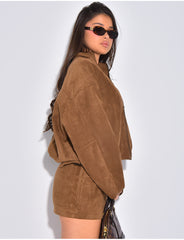 Bombers court et oversize en suédine