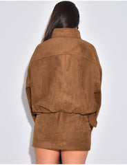 Bombers court et oversize en suédine