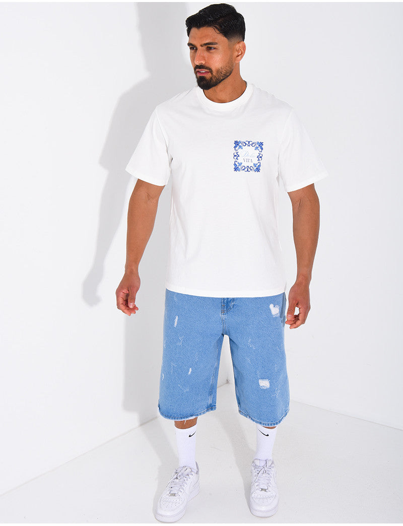 Bermuda destroy en jeans