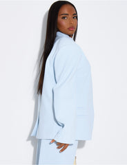 Blazer oversize à boutonnière croisée