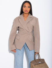 Blazer premium cintré à la taille