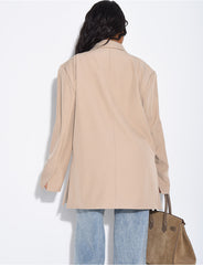 Blazer oversize à fentes sur les côtés