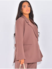 Blazer oversize à fentes