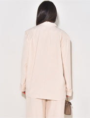 Blazer oversize en lin à nouer