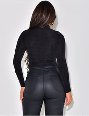Body manches longues col montant