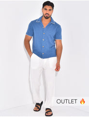 Chemise à coutures contrastantes