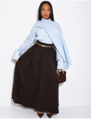 Chemise en coton à cape