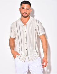 Chemise à rayures manches courte
