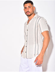 Chemise à rayures manches courte