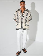 Chemise ajourée à motifs