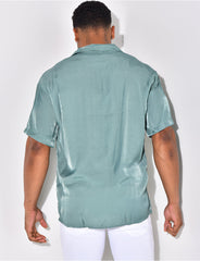 Chemise fluide irisée homme