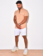 Chemise manches courtes à poches