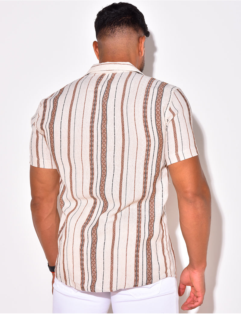 Chemise manches courtes à rayures