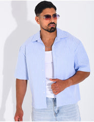 Chemise manches courtes à rayures
