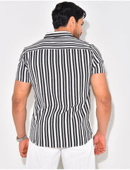 Chemise manches courtes à rayures