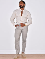 Chemise manches longues col rond