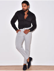Chemise manches longues col rond
