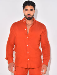 Chemise manches longues en coton