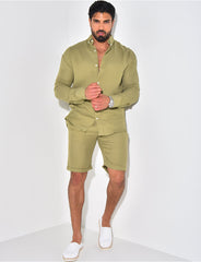 Chemise manches longues en coton