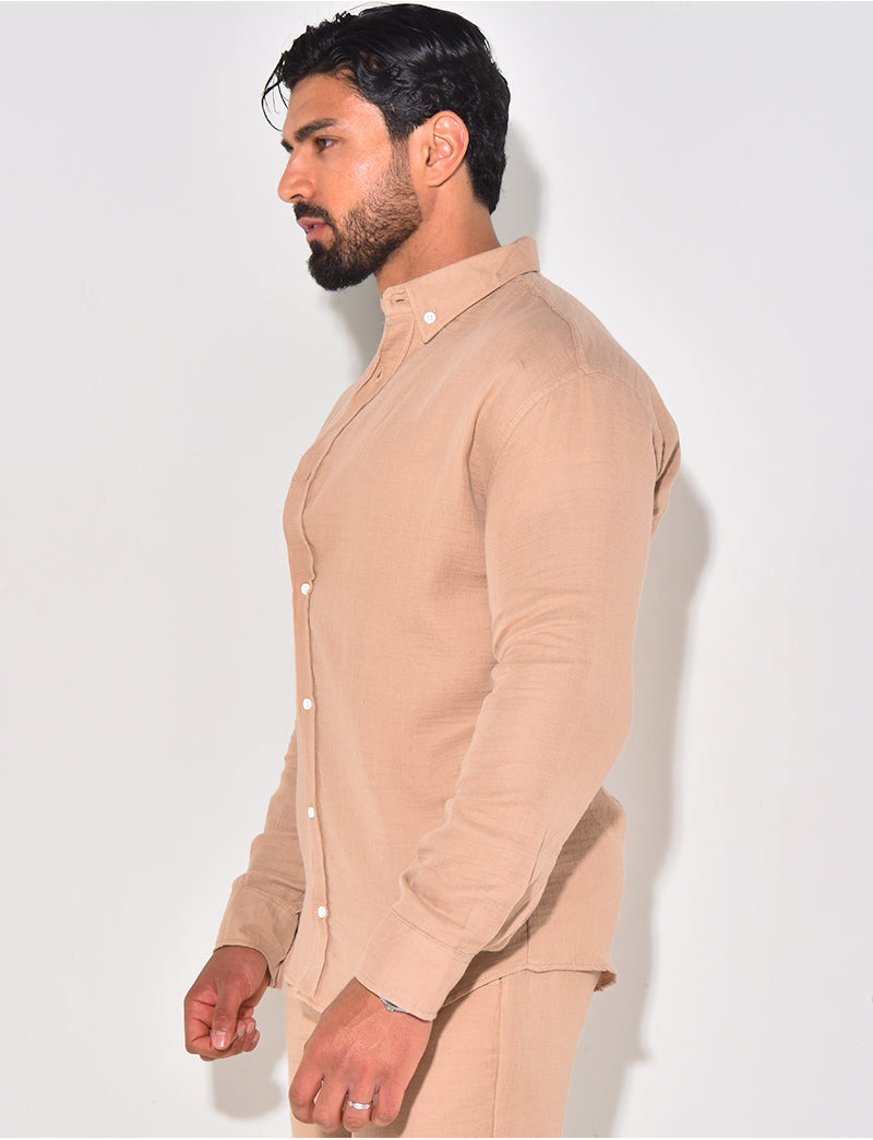 Chemise manches longues en coton