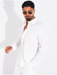 Chemise manches longues en lin