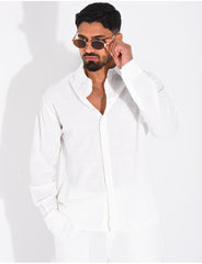 Chemise manches longues en lin