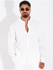 Chemise manches longues en lin