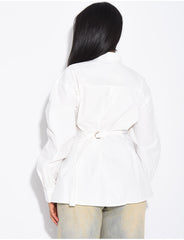 Chemise en coton cintrée à nouer