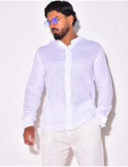 Chemise en lin manches longues