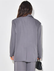 Blazer large à double boutonnières